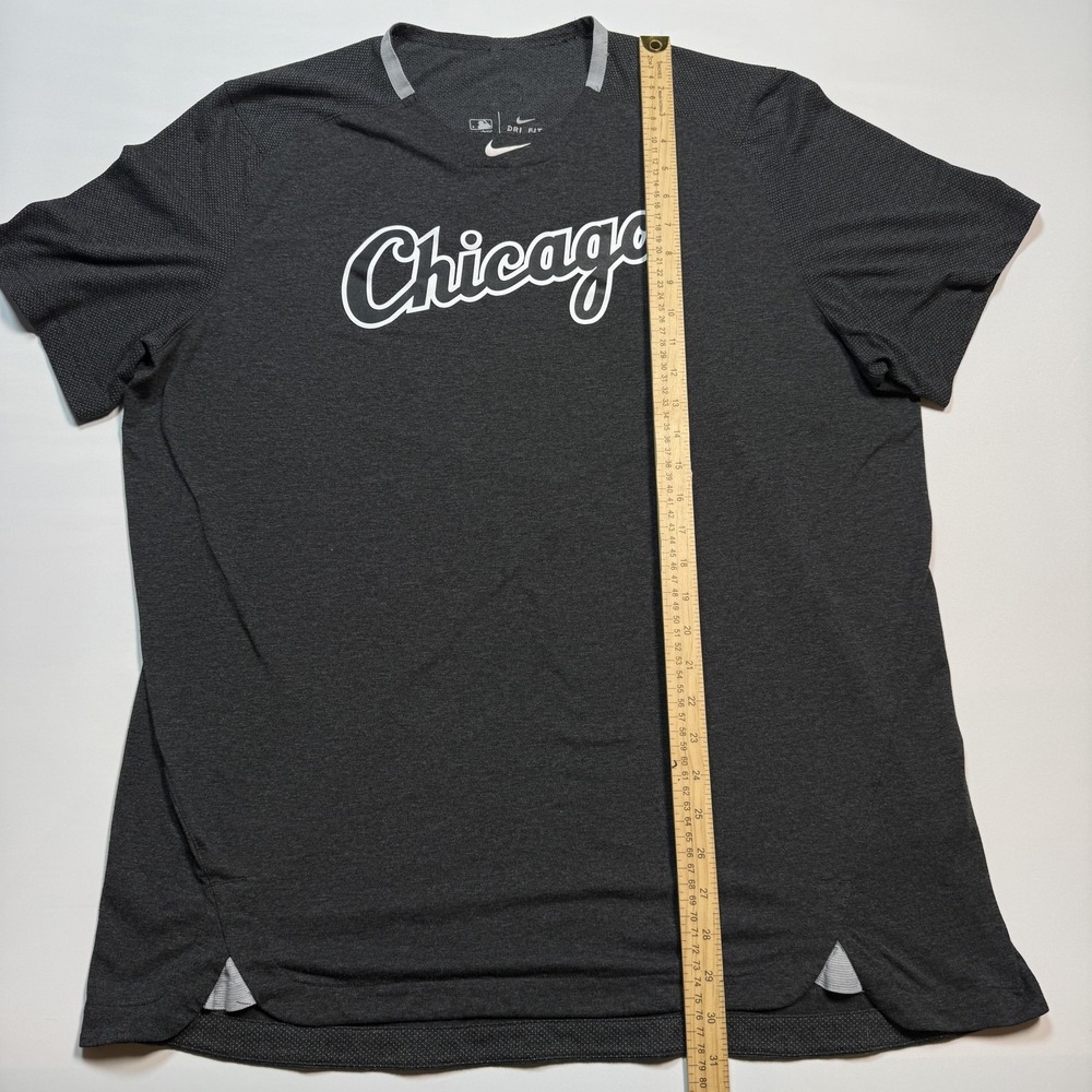 Chicago White Sox Shirt Mens XL Gray MLB Baseball Nike Dri-FIT Authentic - Picture 5 of 9
